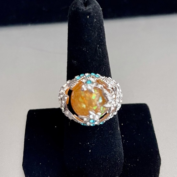 Cluster Natural Orange Fire Opal Stone. - Picture 1 of 2